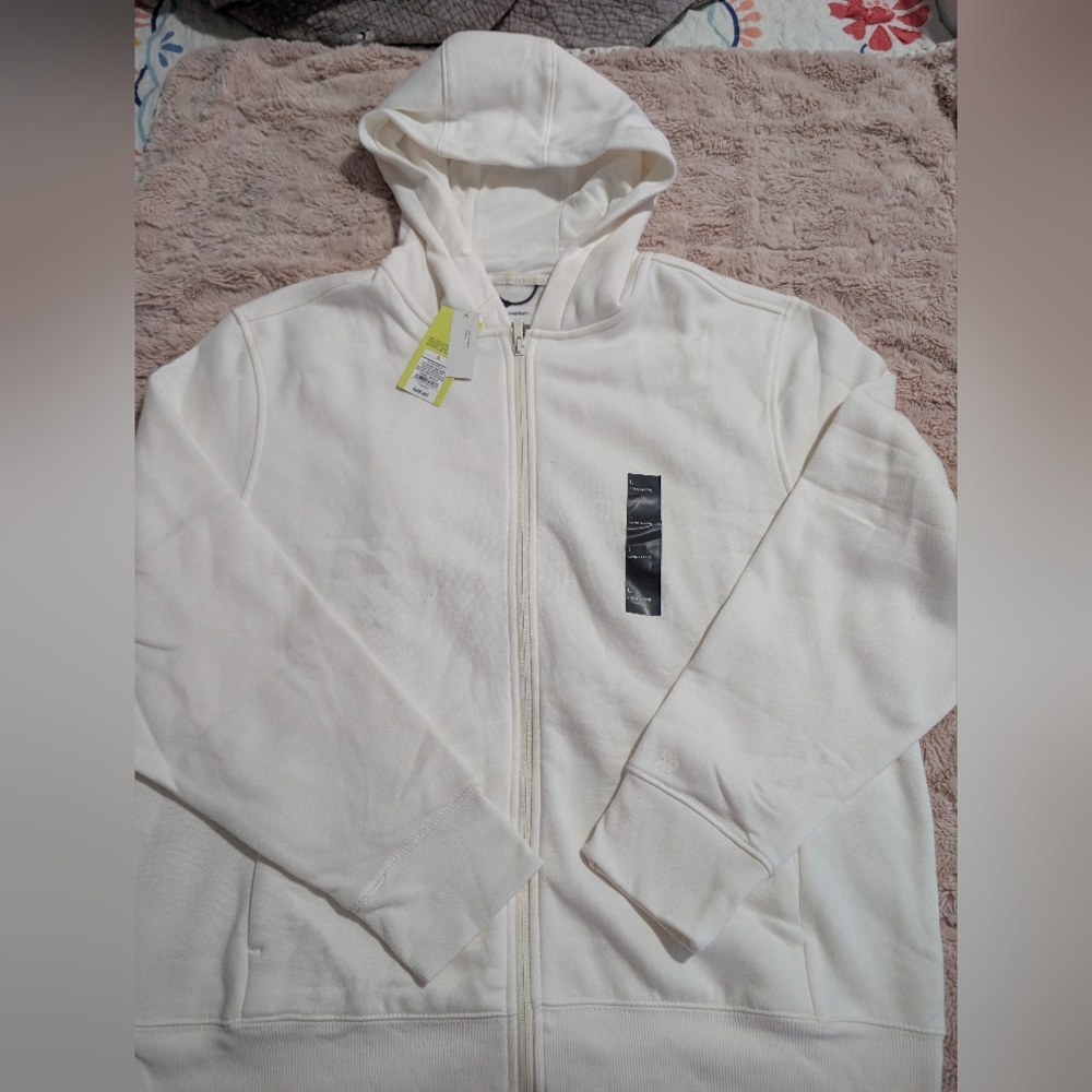 All in Motion White Hoodie Jacket
